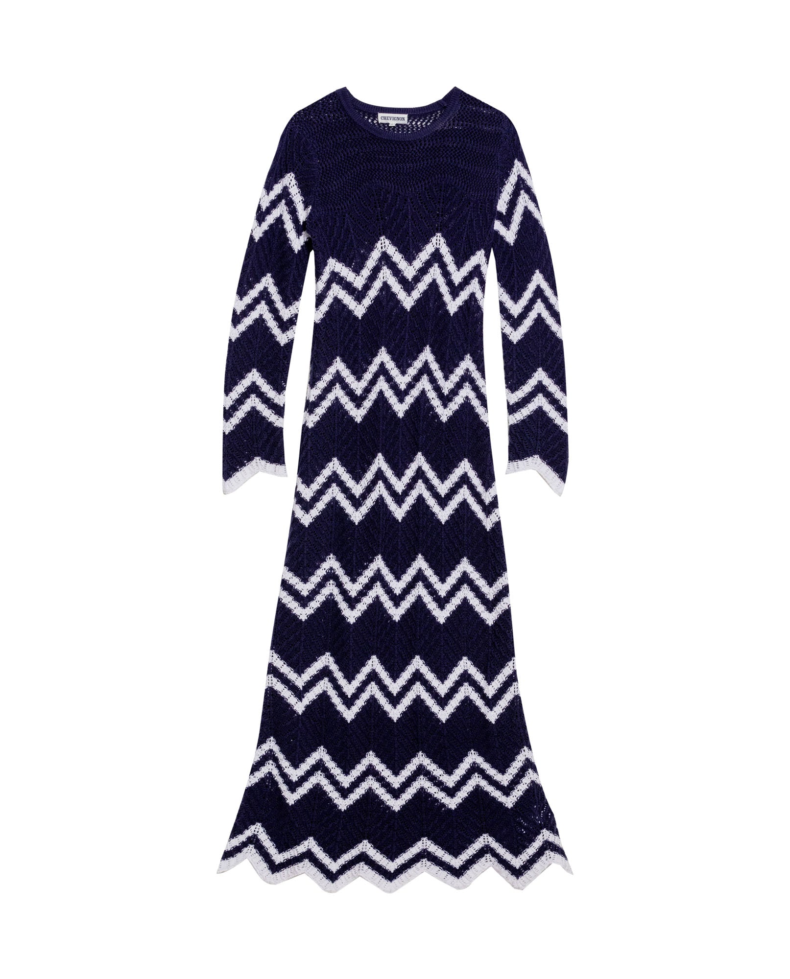 Women's Marine Inspired Crochet Dress, Horizon - 1