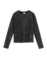 Women's 3D Architectural Sequined Sweater, Moonlight - 1