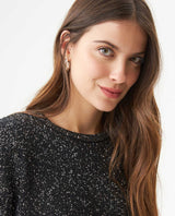 Women's 3D Architectural Sequined Sweater, Moonlight - 4