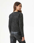 Women's 3D Architectural Sequined Sweater, Moonlight - 5