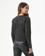 Women's 3D Architectural Sequined Sweater, Moonlight - 5