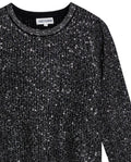 Women's 3D Architectural Sequined Sweater, Moonlight - 7