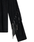Women's Shiny Fringe Rock Sweater, Majestic - 7