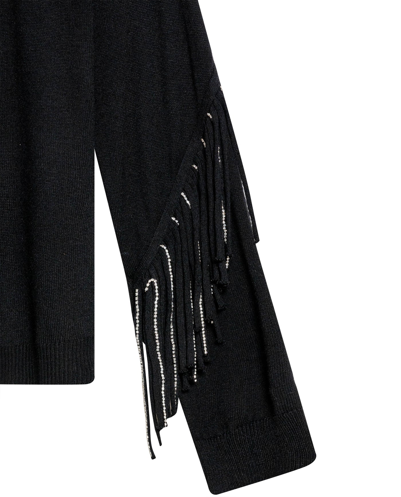 Women's Shiny Fringe Rock Sweater, Majestic - 7