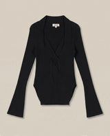 Women´s Slim V-Neck Top - Black 63_794G307_NEG194007_3