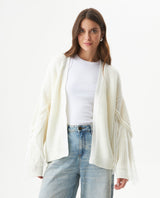 Womens Long Oversized Cardigan Fringe - Raw 63_794G500_CRU110103_0