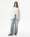 Womens Long Oversized Cardigan Fringe - Raw 63_794G500_CRU110103_4