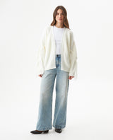 Womens Long Oversized Cardigan Fringe - Raw 63_794G500_CRU110103_4