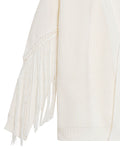 Womens Long Oversized Cardigan Fringe - Raw 63_794G500_CRU110103_8