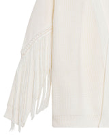 Womens Long Oversized Cardigan Fringe - Raw 63_794G500_CRU110103_8