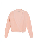 Women's English Stitch Wrap Cardigan in Acrylic-Modal Blend 63_799G001_ROS122901_3