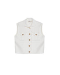 Women's Cargo Inspired Boxy Knit Vest in Viscose-Polyester Blend - 1