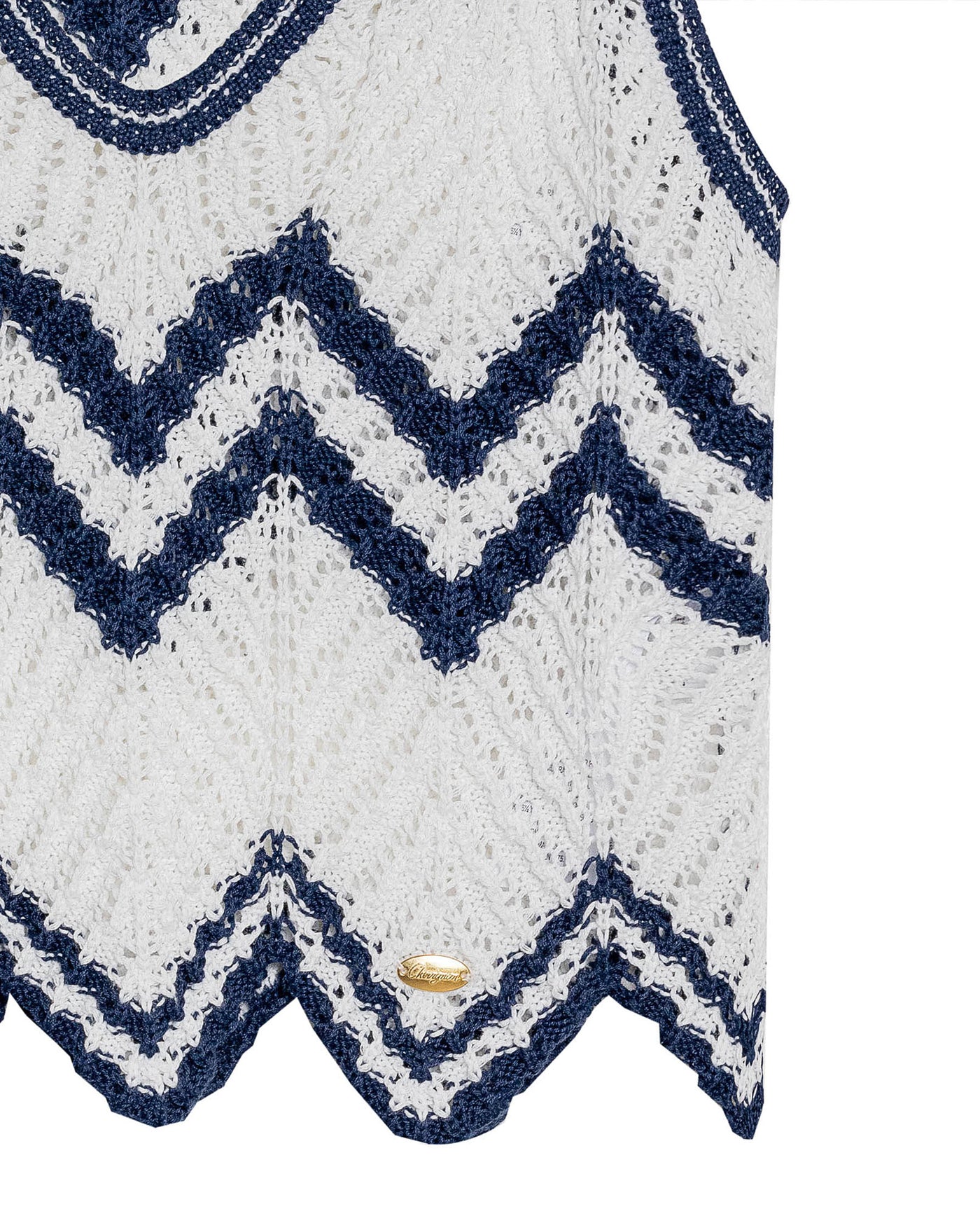 Women's Artisanal Crochet 2-Piece Set Knit Top in Polyester-Cotton Blend, Moonlight - 7