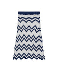 Women's Artisanal Crochet 2-Piece Set Midi Skirt in Polyester-Cotton Blend, Twilight - 1