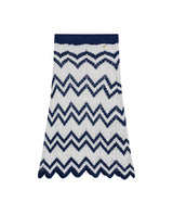Women's Artisanal Crochet 2-Piece Set Midi Skirt in Polyester-Cotton Blend, Twilight - 1