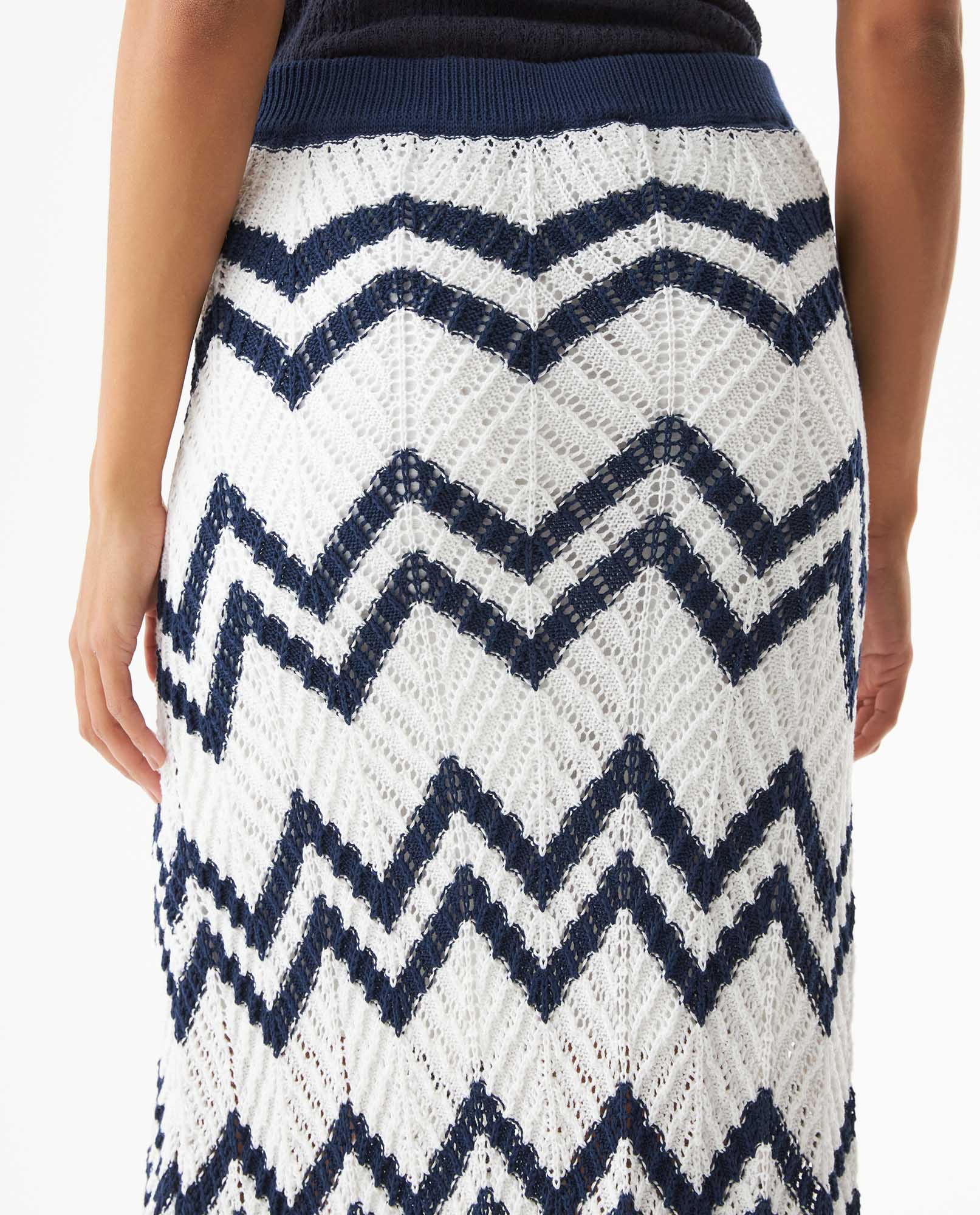 Women's Artisanal Crochet 2-Piece Set Midi Skirt in Polyester-Cotton Blend, Twilight - 6