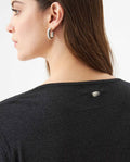 Women's Silver Thread Bow Detail Cardigan in Viscose-Polyester Blend - 6