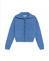 Women's English Stitch Bomber Jacket in Acrylic-Viscose Blend - 1