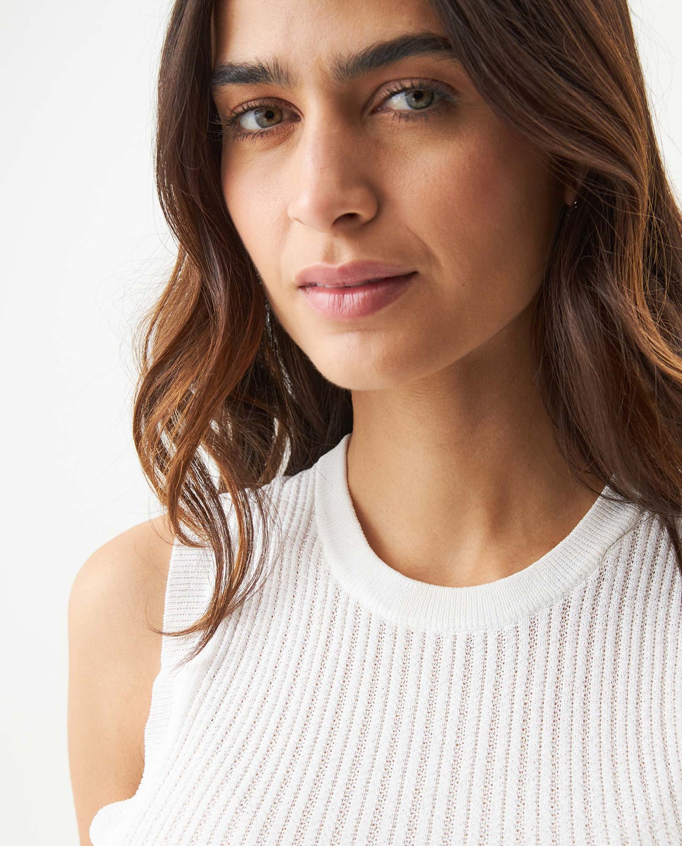 Women's Perforated Lightweight Knit Top, Windward - 4