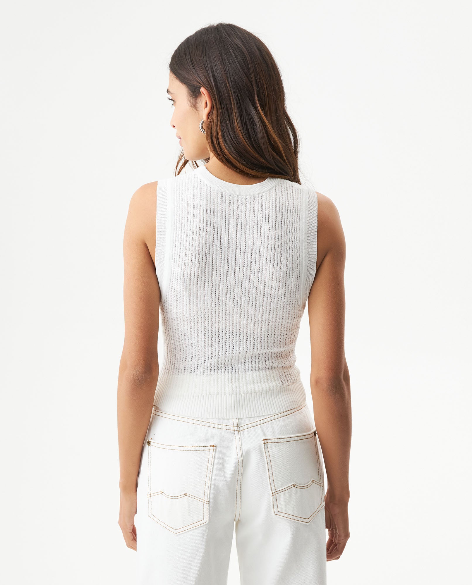 Women's Perforated Lightweight Knit Top, Windward - 5