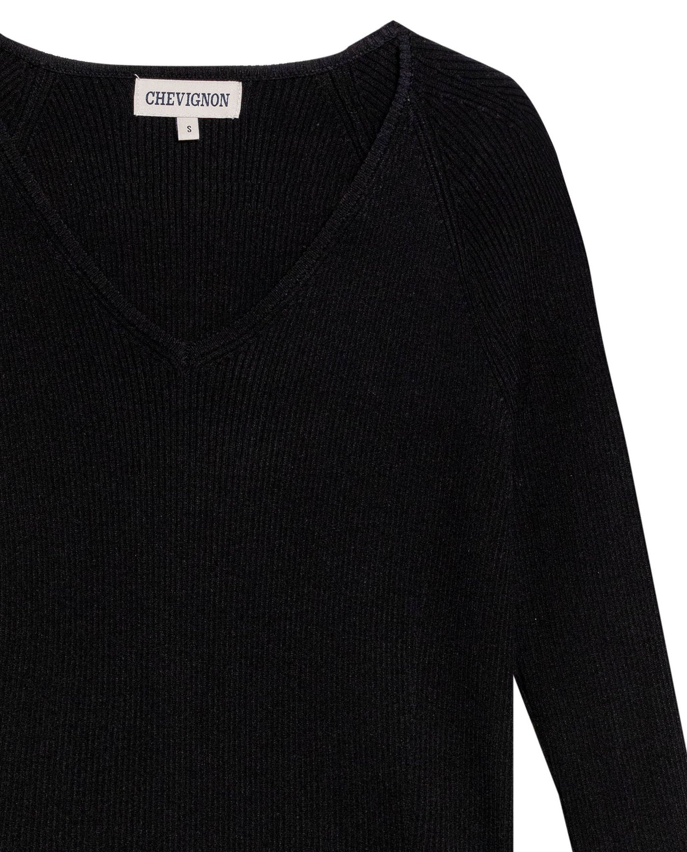 Women's Long Sleeve Heart-Shape V-Neck Knit Top, Compass - 7