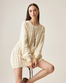 Women´s Cable Knit Dress - Raw 63_799H000_CRU110103_0