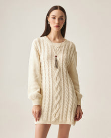 Women´s Cable Knit Dress - Raw 63_799H000_CRU110103_3