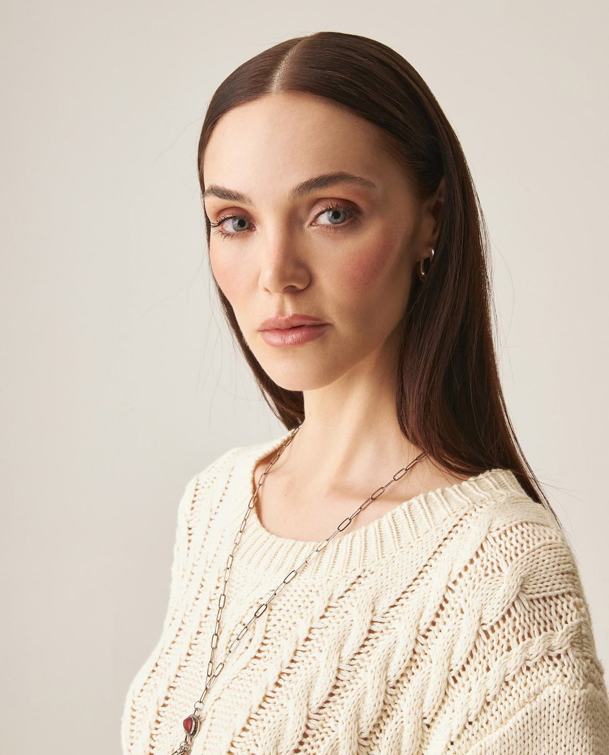Women´s Cable Knit Dress - Raw 63_799H000_CRU110103_4