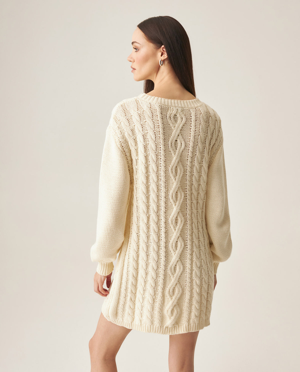 Women´s Cable Knit Dress - Raw 63_799H000_CRU110103_5