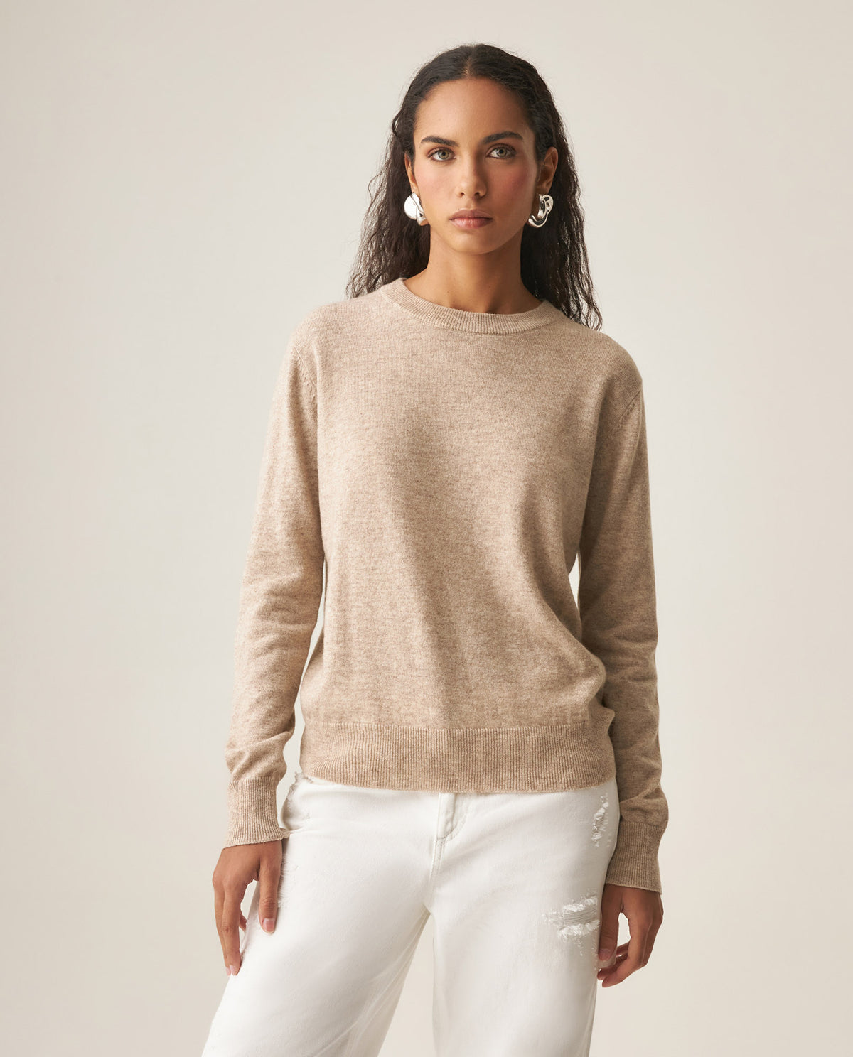 Women´s Wool Cashmere Sweater - Khaki 63_799H001_CAQ150309_3