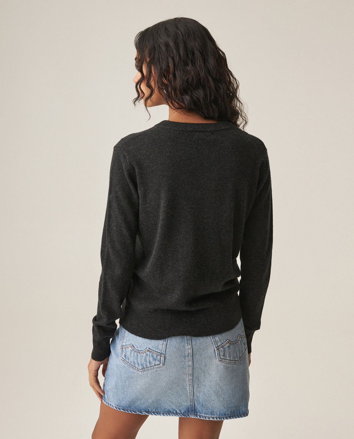 Women´s Wool Cashmere Sweater - Black 63_799H001_NEG194007_5