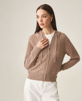 Women´s Knit Hoodie Jacket - Beige 63_799H002_BEI151216_3
