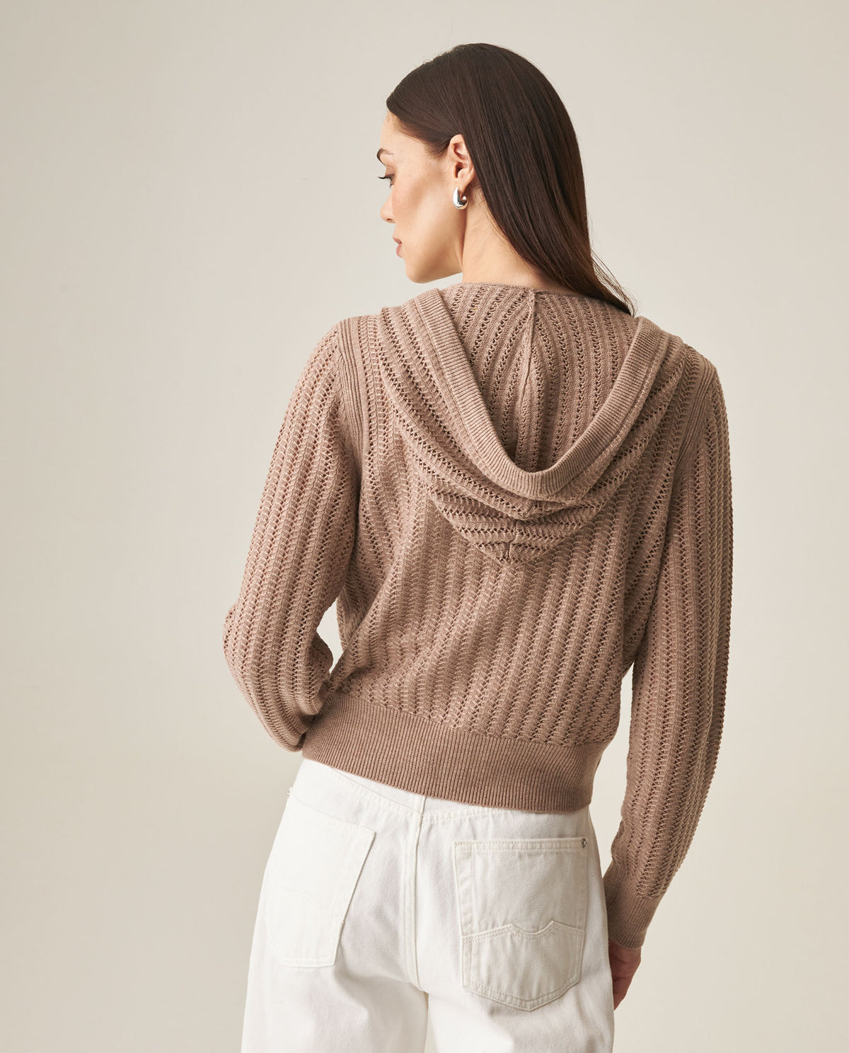 Women´s Knit Hoodie Jacket - Beige 63_799H002_BEI151216_5