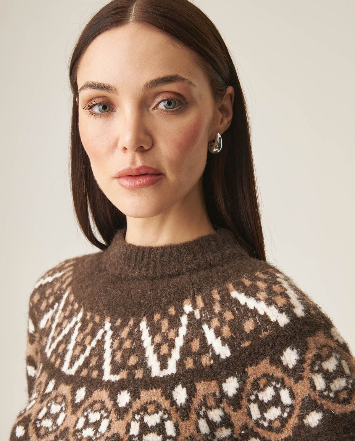 Women´s Fair Isle Sweater - Brown 63_799H003_CAF161334_4