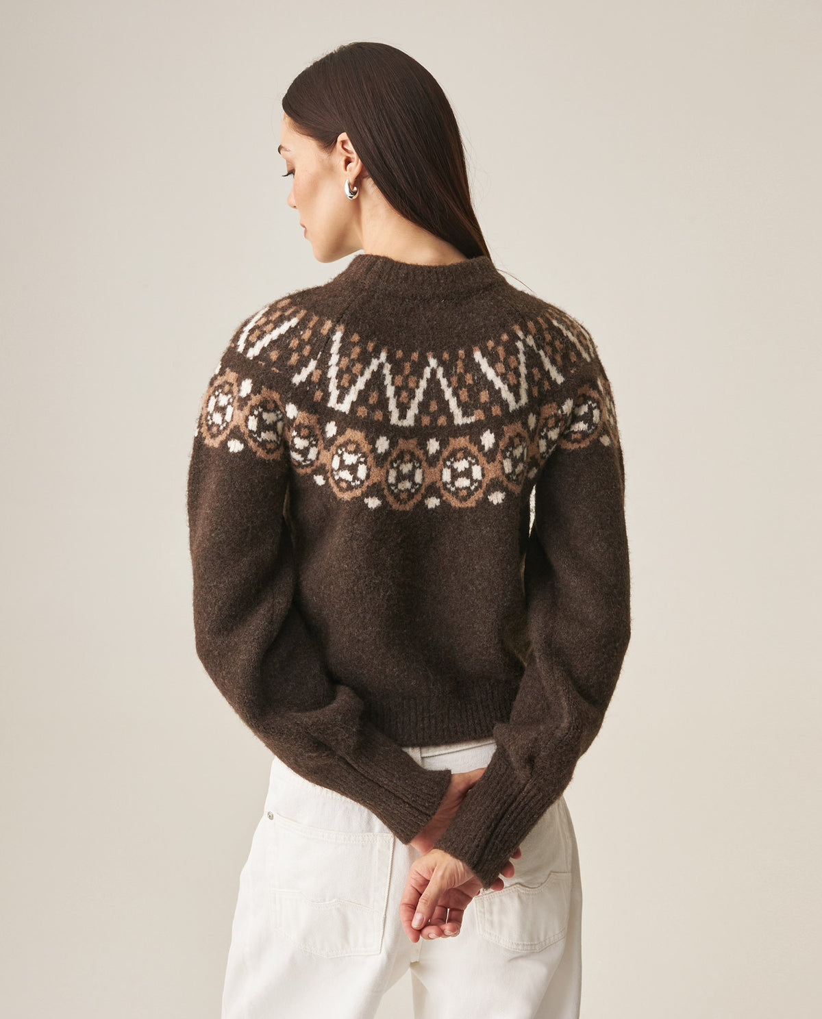 Women´s Fair Isle Sweater - Brown 63_799H003_CAF161334_5