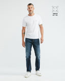 STRAIGHT FIT MID-RISE JEANS IN ULTRA DARK WASH ST029