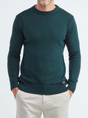 PULL EN COTON HERITAGE EN VERT