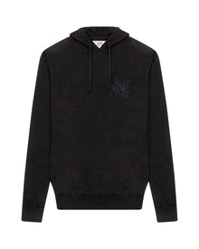 DUCK KNIT HOODIE IN BLACK