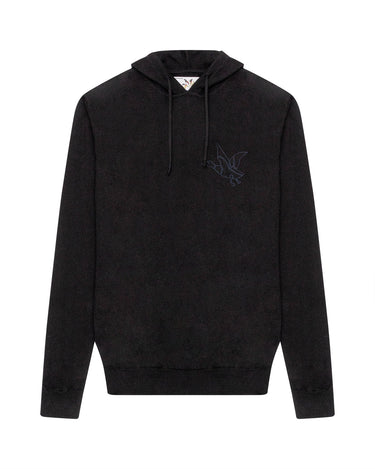 DUCK KNIT HOODIE IN BLACK