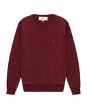 LAMBSWOOL MERINO SWEATER IN BURGUNDY