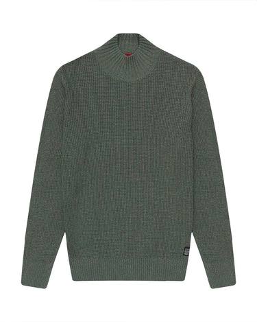 SLIM FIT KNITTED TURTLENECK SWEATER IN GREEN