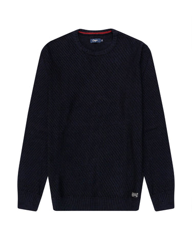 SLIM FIT TEXTURED SWEATER IN NAVY