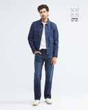 RELAXED FIT HIGH-RISE JEANS IN DARK WASH RL007