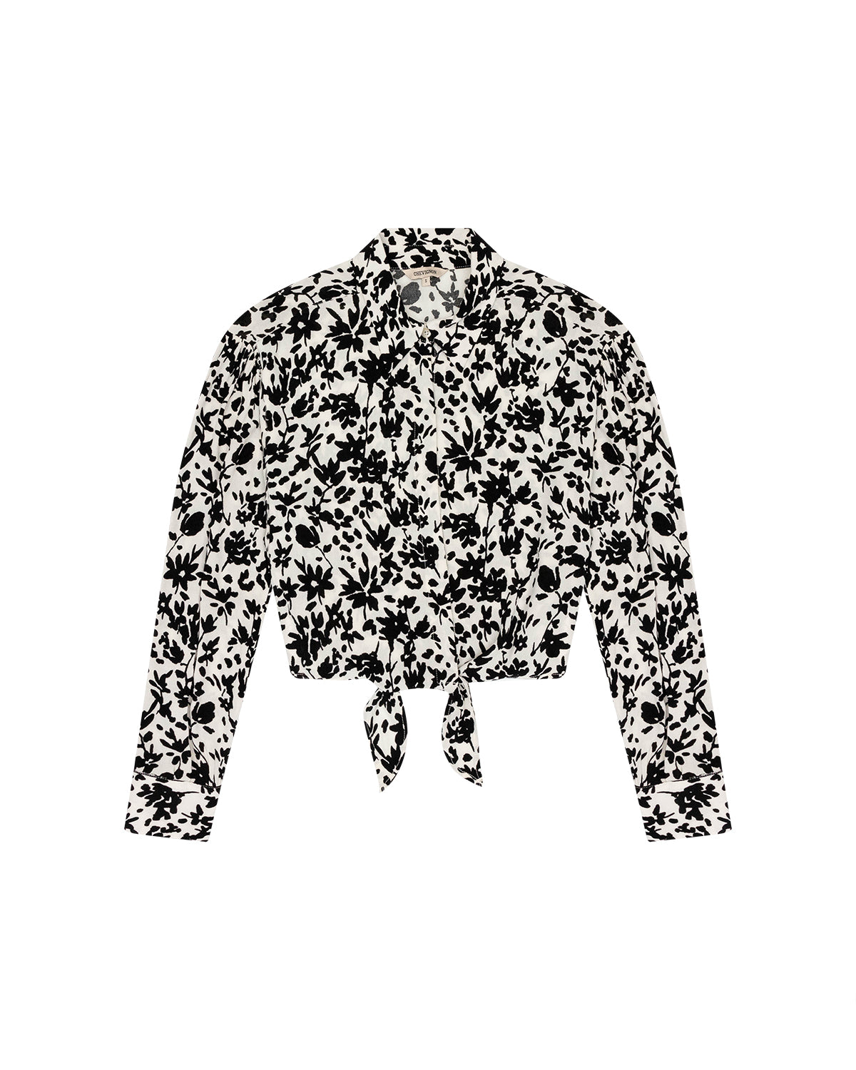 FRONT KNOTTED FLOWER SHIRT