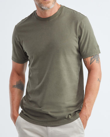 SLIM COTTON BASIC T-SHIRT IN GREEN