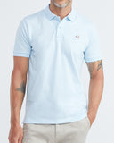 SLIM FIT STRETCH POLO IN PALE BLUE