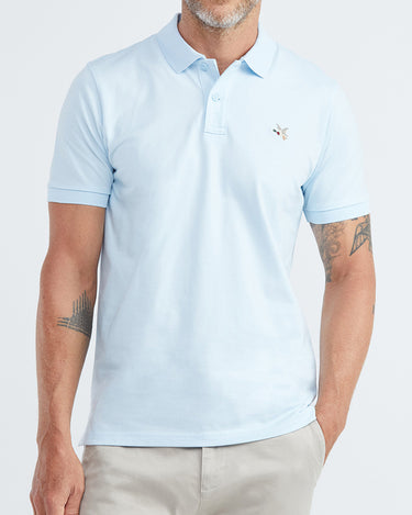 POLO ELÁSTICO SLIM FIT EN AZUL PÁLIDO