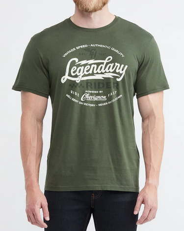 CLASSIC FIT COTTON GRAPHIC TEE IN GREEN