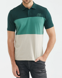 CLASSIC FIT BLOCK SHORT SLEEVE POLO IN GREEN