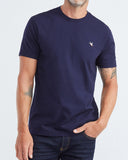 T-SHIRT SLIM EN COTON BLEU